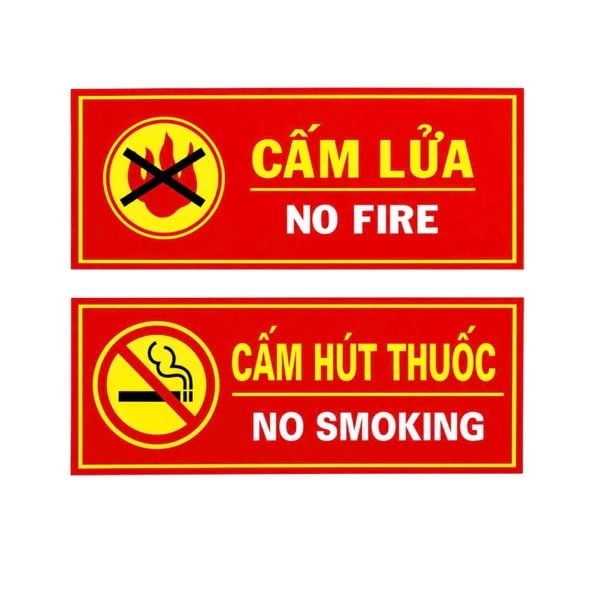  Cấm lửa + Cấm hút thuốc (mica) 