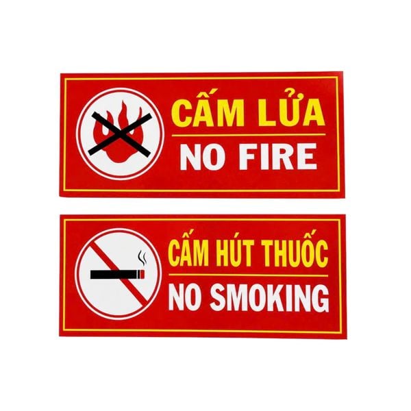  Cấm lửa + Cấm hút thuốc (tôn) 