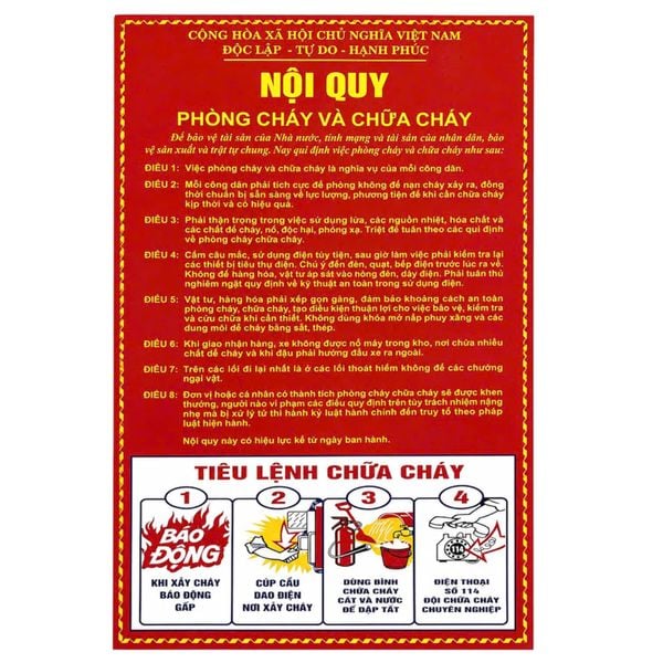  Nội quy tiêu lệnh kết hợp tôn 