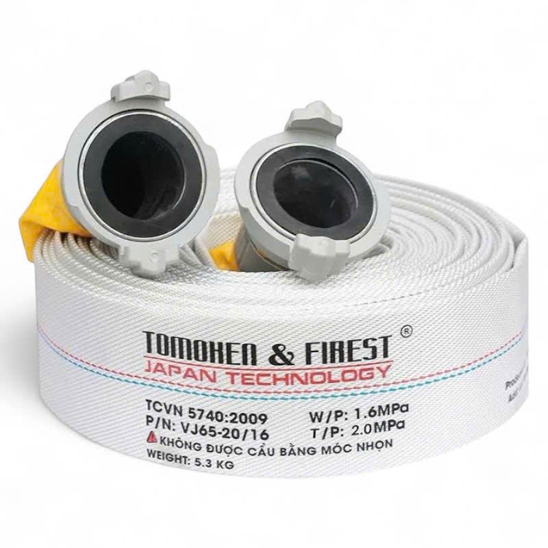  Vòi chữa cháy Tomoken DN65 20m 1.6Mpa (kèm khớp nối ) 