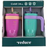 Bộ Ly Giữ nhiệt Reduce Cold1 Tumbler 24oz – 2 Ly (Hồng Đậm & Xanh Ngọc)