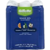 Gel Cạo Râu Gillette Island Breeze – Êm Mượt, Không Kích Ứng, Hương Biển Nam Tính