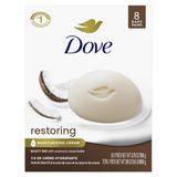 Xà Bông cục Dove Restoring Coconut – Da Mềm Mịn Ngay Từ Lần Tắm Đầu Tiên - Lốc 8 cục