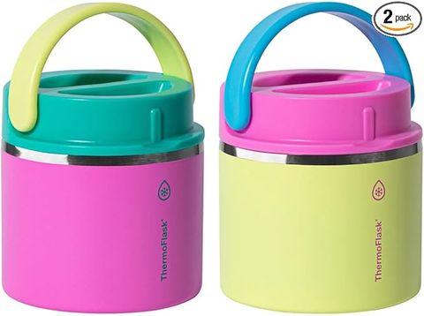 Bộ Hũ Giữ Nhiệt Thức Ăn ThermoFlask 20oz – 2 Hũ (Hồng & Xanh / Hồng & Vàng)
