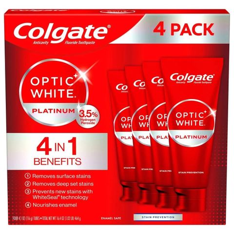 Kem đánh răng Colgate Optic White Platinum – Giúp loại bỏ vết ố vàng, bảo vệ men răng