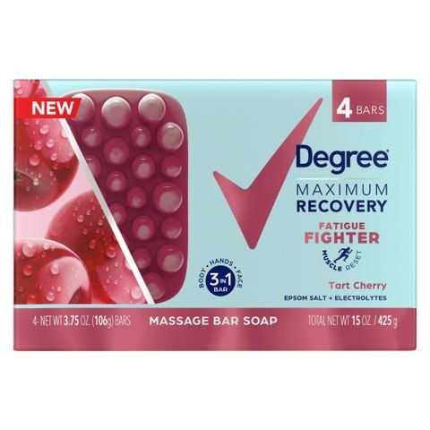 Xà bông cục tắm Degree Maximum Recovery Epsom Salt Massage Bar Soap