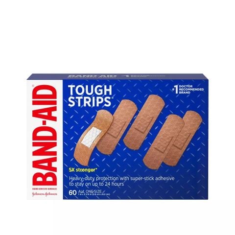 BAND-AID Tough Strips 60 Miếng – Băng Cá Nhân Siêu Bám, Bền Chắc, Bảo Vệ Vết Thương