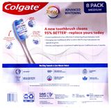 Bàn Chải Colgate Total Advanced Whitening 8 Cây – Medium (mềm vừa)