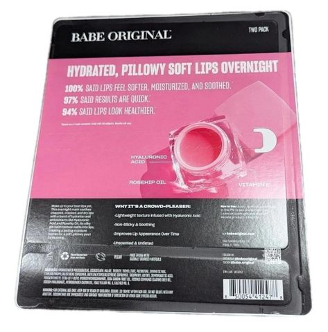 Bộ 2 Mặt Nạ Dưỡng Môi Qua Đêm Babe Hydrate & Restore Lip Mask