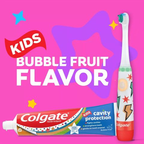 Kem đánh răng trẻ em từ 2 tuổi trở lên Colgate Mỹ – Hương trái cây bong bóng – Bảo vệ chống sâu răng