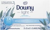 Giấy thơm sấy quần áo mềm vải gấp 3 lần Downy Light Mega set 2 hộp (2 * 65) 130 tờ [Mỹ]
