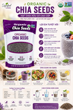 Hạt Chia Hữu Cơ Organic Chia Seeds 1.81kg (4lbs) – Giàu Omega-3 & Chất Xơ