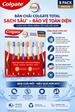 Bàn Chải Colgate Total Advanced Whitening 8 Cây – Medium (mềm vừa)