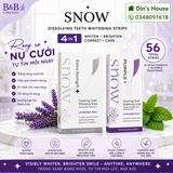 SNOW Dissolving Teeth Whitening Strips 4-in-1 – Miếng dán trắng răng tự tan 56 miếng (42 Extra Strength + 14 Purple)