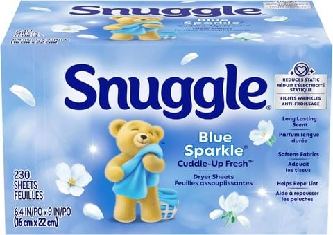 Giấy Thơm Sấy Quần Áo, Làm Mềm Vải, Kiểm Soát Tĩnh Điện và Loại Bỏ Mùi Hôi Snuggle Dryer Sheets (Mỹ)