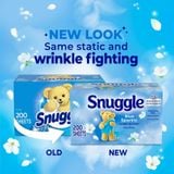 Giấy Thơm Sấy Quần Áo, Làm Mềm Vải, Kiểm Soát Tĩnh Điện và Loại Bỏ Mùi Hôi Snuggle Dryer Sheets (Mỹ)