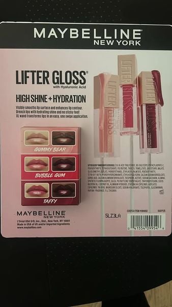 Son bóng dưỡng môi Maybelline Căng mọng tự nhiên với Hyaluronic Acid - Set 3 thỏi