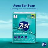 Xà bông cục Zest Refreshing Aqua 🇺🇸 | Khử Mùi Hiệu Quả, Hương Nước Mát Lạnh