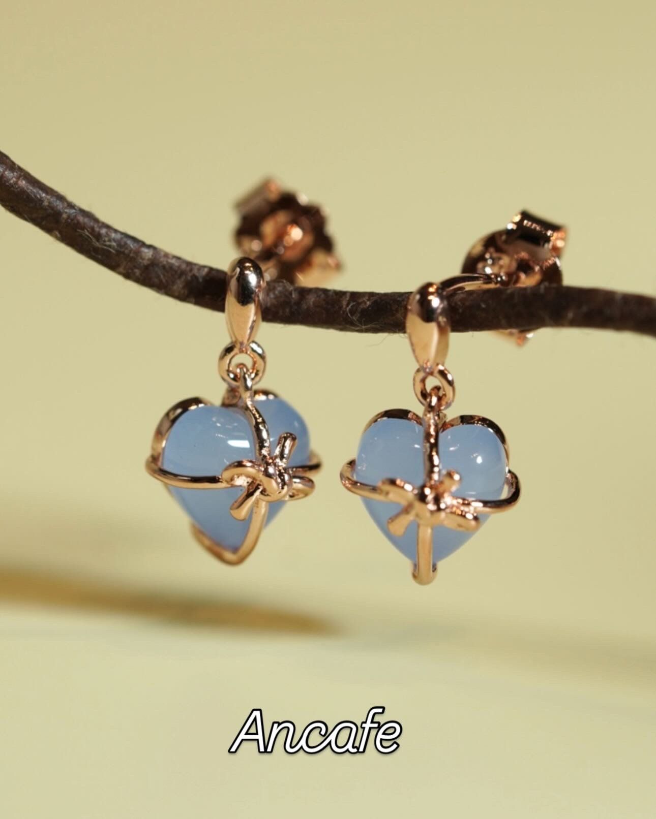 [ancafe-accessories] Hoa tai ER450K-046-VH-ĐÁ XANH