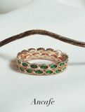 [ancafe-accessories] Nhẫn R390K-022-12-VH-ĐÁ XANH