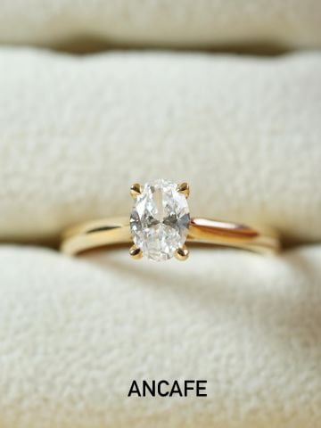  Nhẫn viên chủ đính hôn shape Oval - 1 Carat 