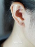 Hoa tai vàng 14k shape emerald (ER-GLD-118)