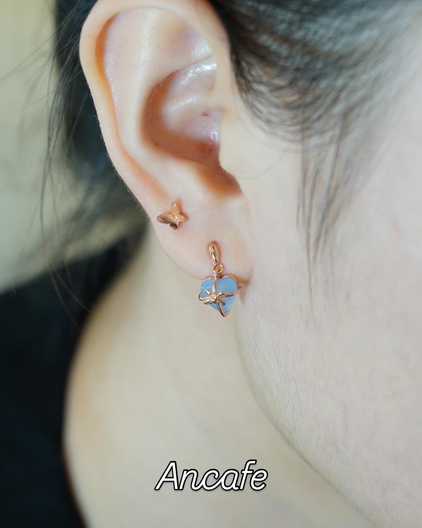 [ancafe-accessories] Hoa tai ER450K-046-VH-ĐÁ XANH