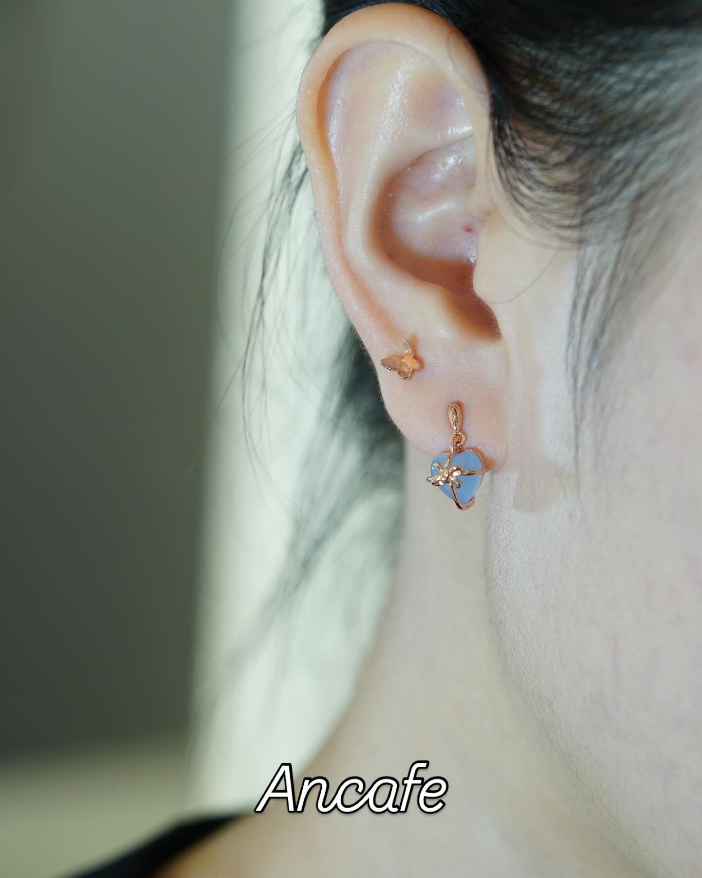 [ancafe-accessories] Hoa tai ER450K-046-VH-ĐÁ XANH