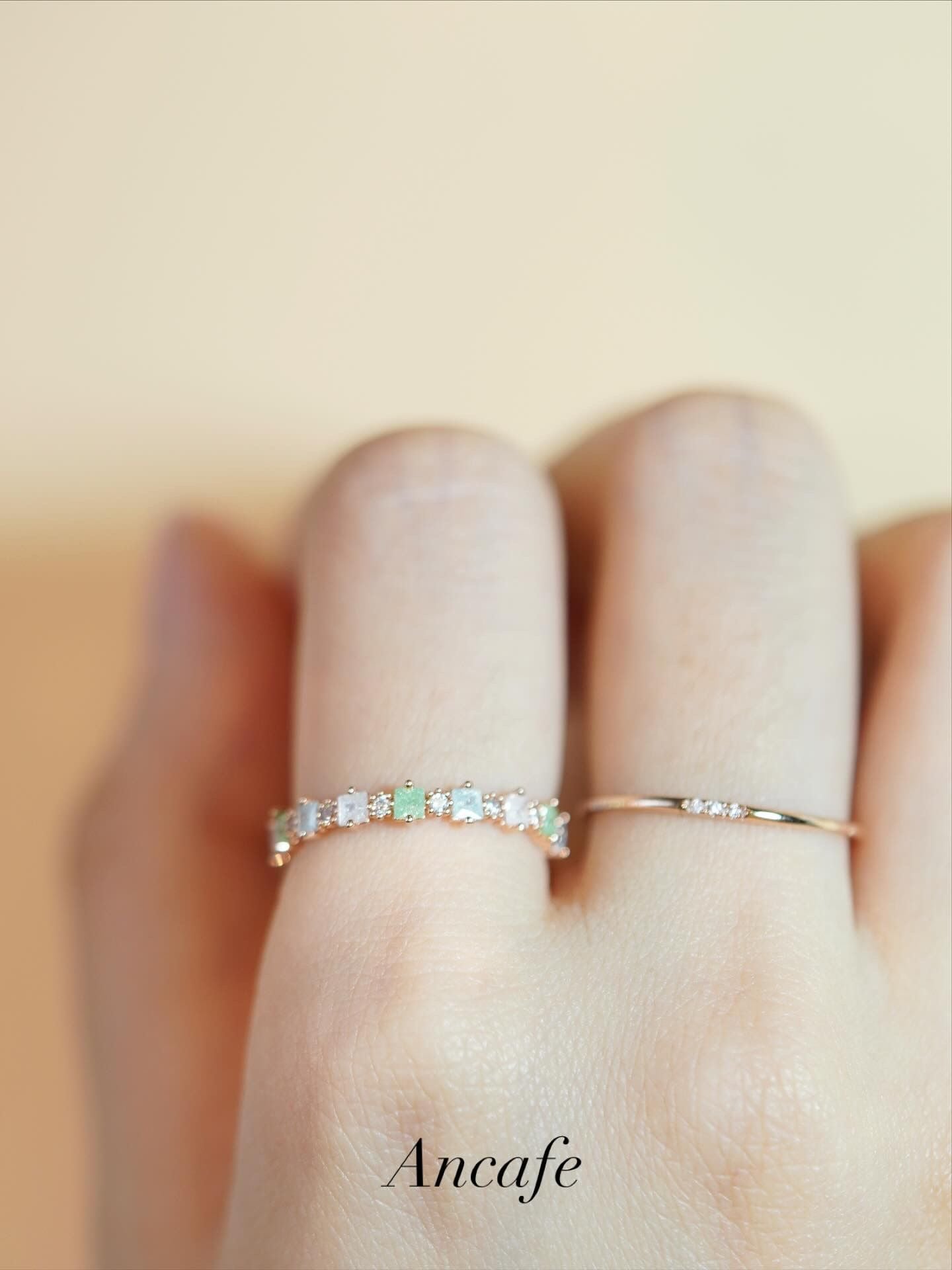 [ancafe-accessories] Nhẫn R290K-064-12-VH-ĐÁ XANH