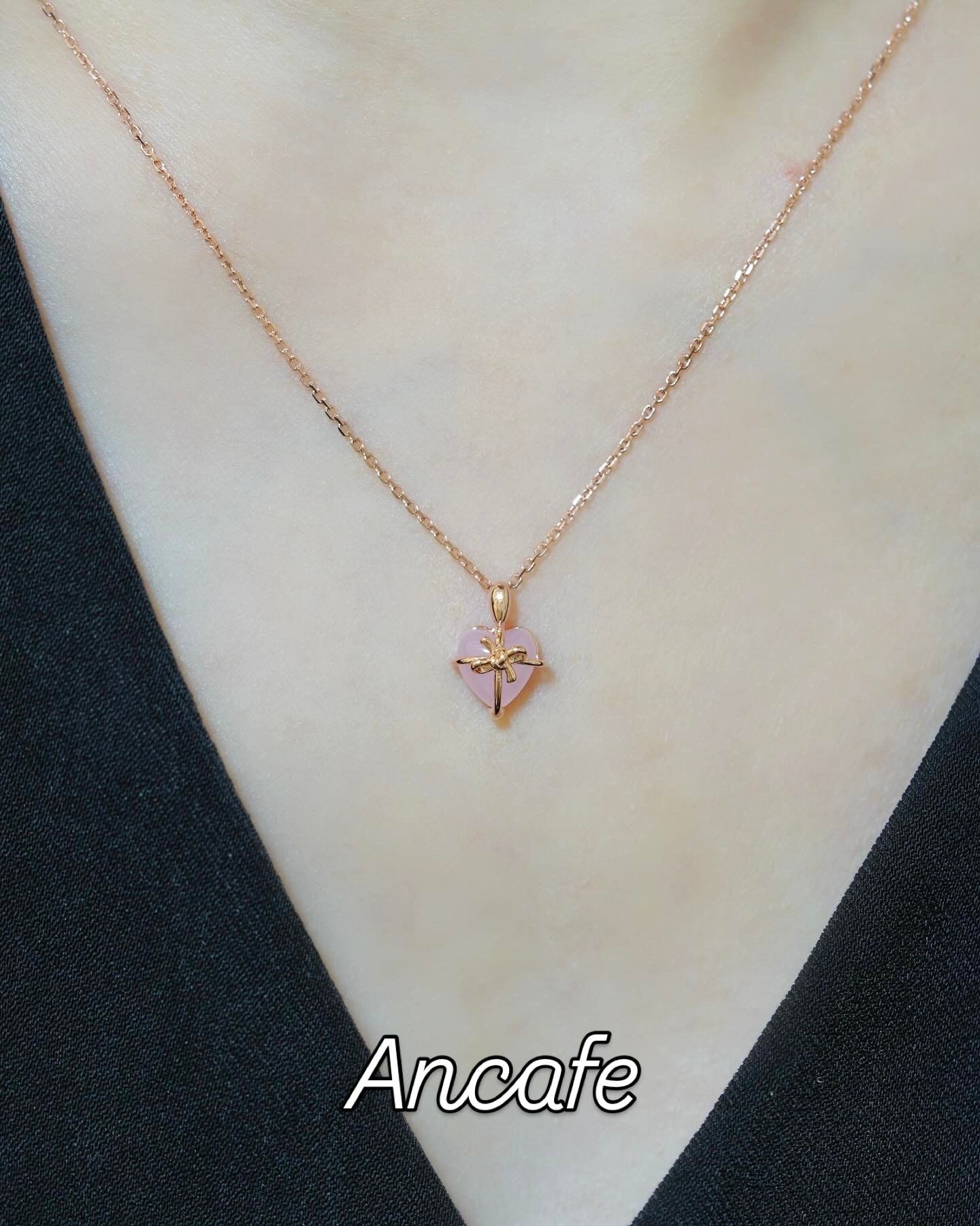 [ancafe-accessories] Dây chuyền NL520K-016-VH-TIM HỒNG