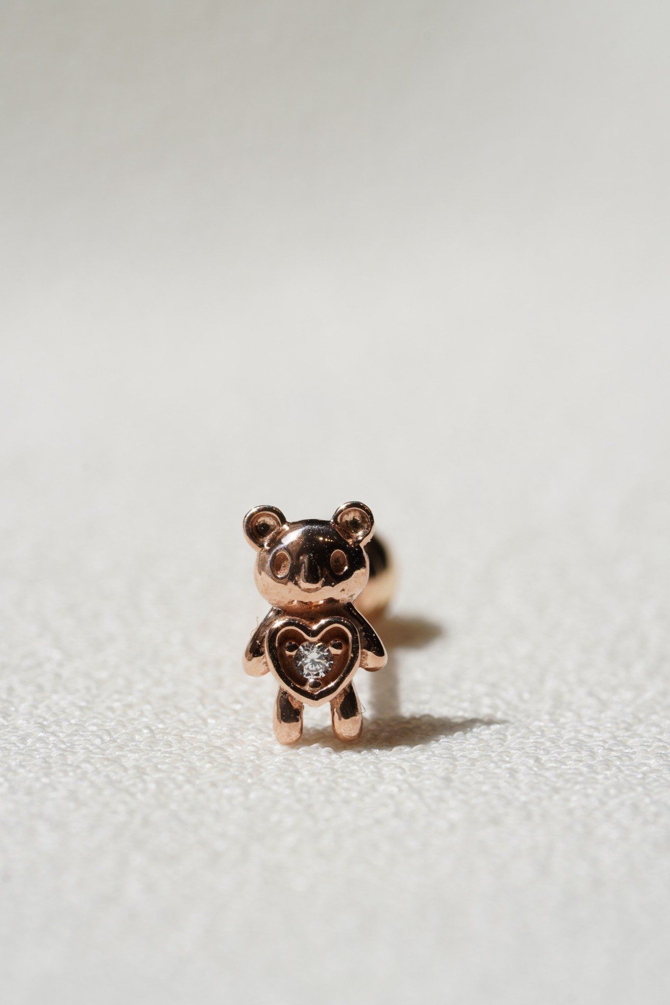 Hoa tai vàng 14K hình con gấu