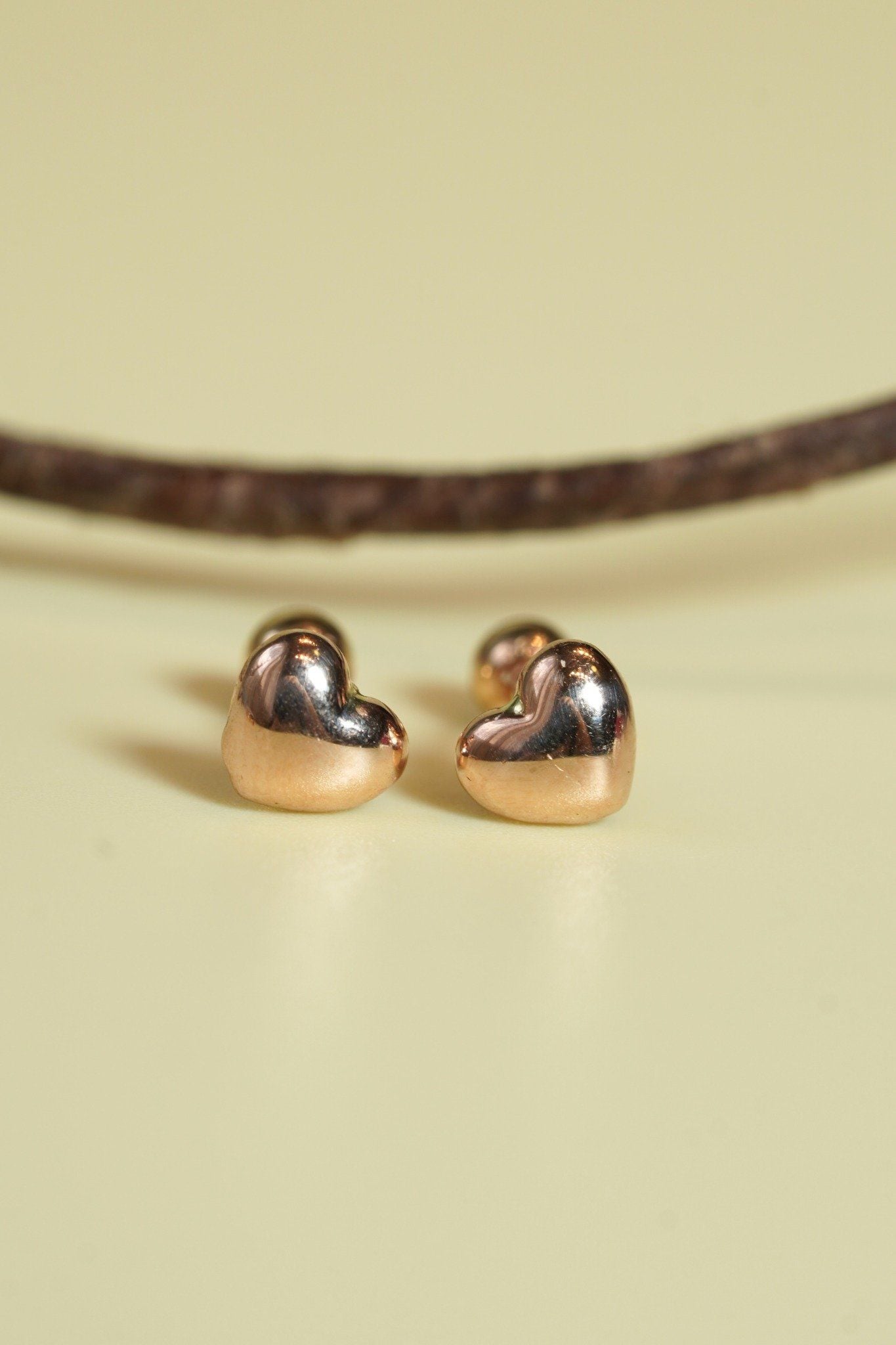 Hoa tai vàng 14k trai tim