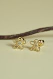 Hoa tai vàng 14k hoa nụ đá(ER-GLD-070)
