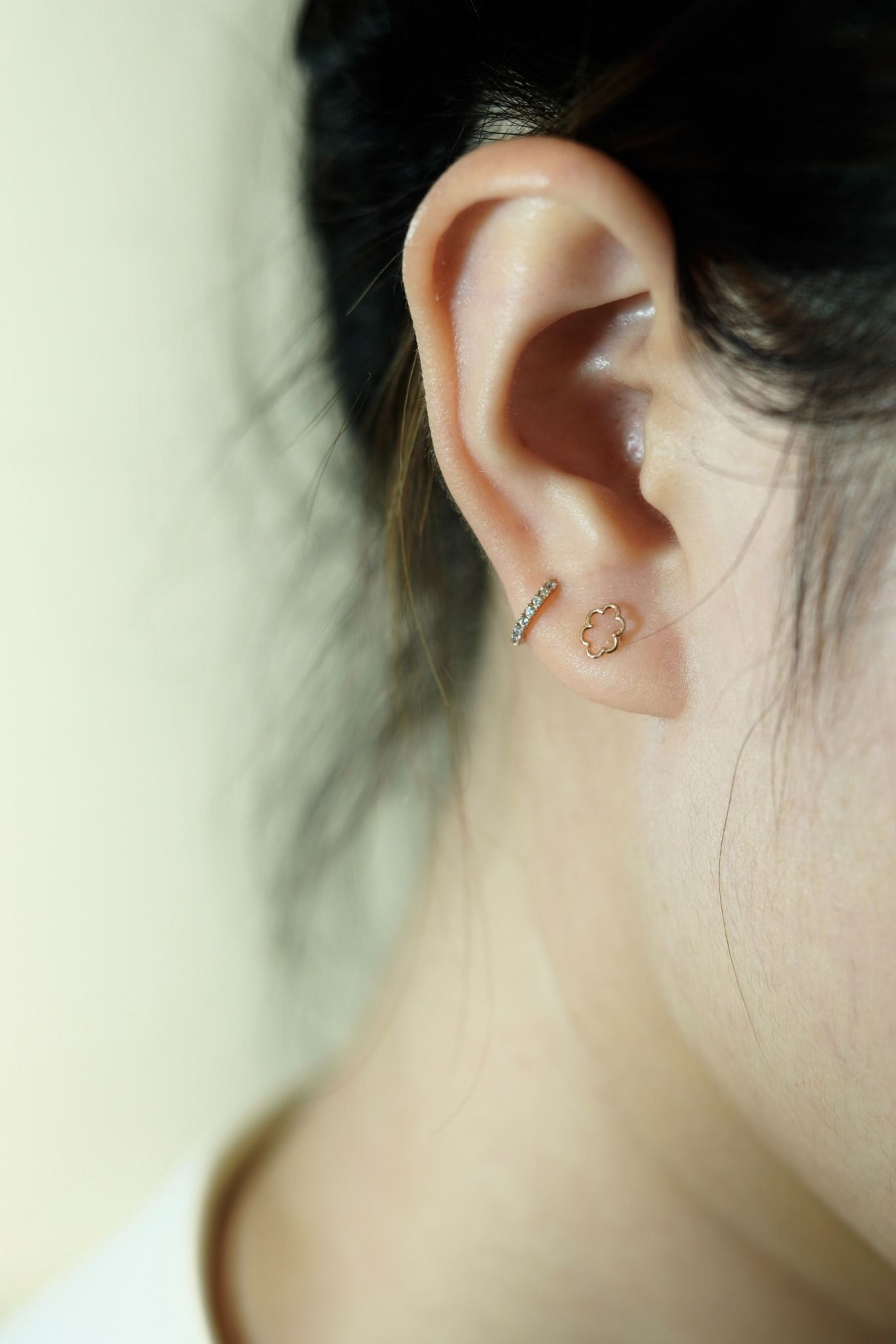 Hoa tai vàng 14K hình đám mây