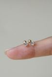 Hoa tai vàng 14k kim cương Lab-Grown Princess Shape