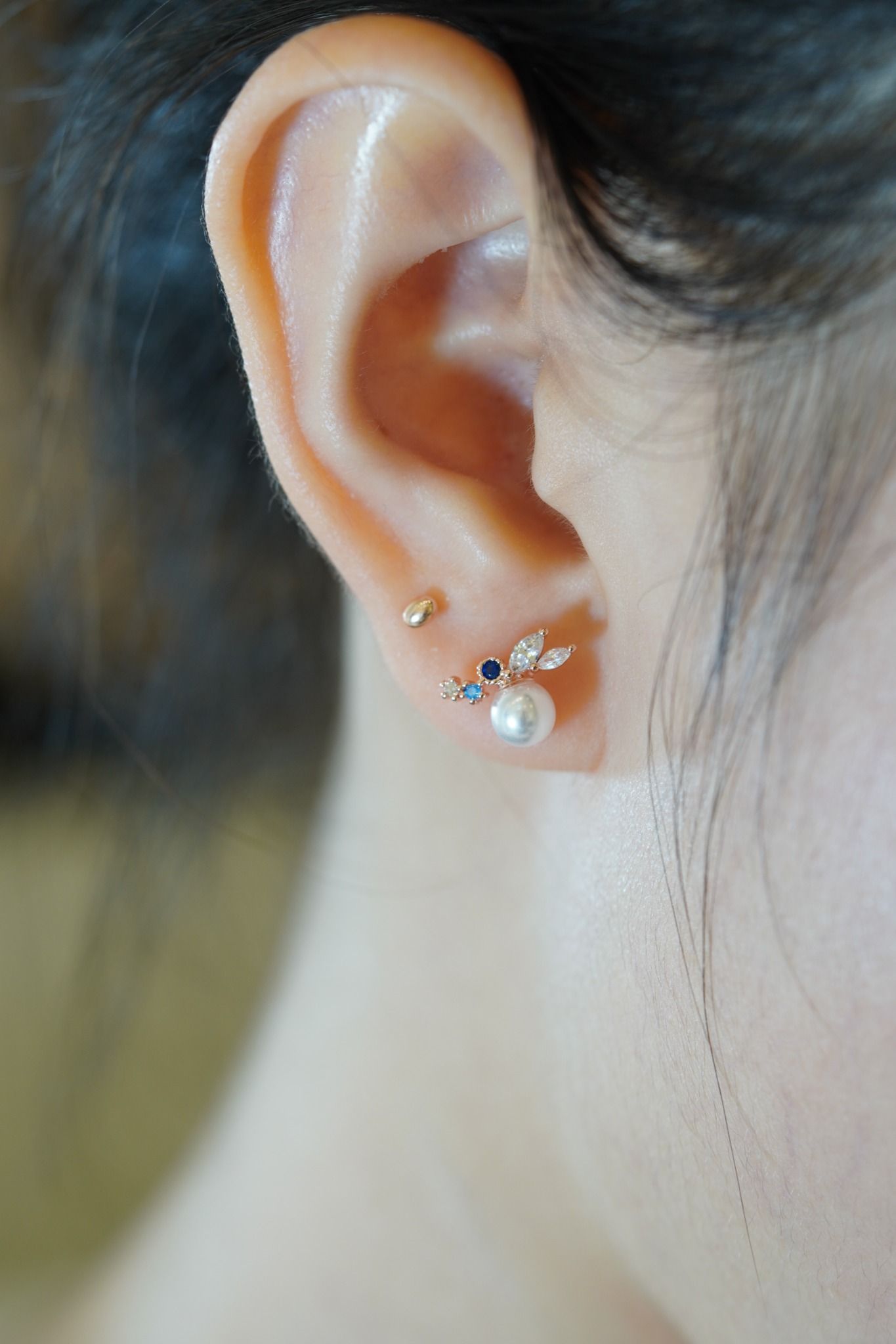 [ancafe-accessories] Hoa tai ER350K-032-VH-ĐÁ XANH