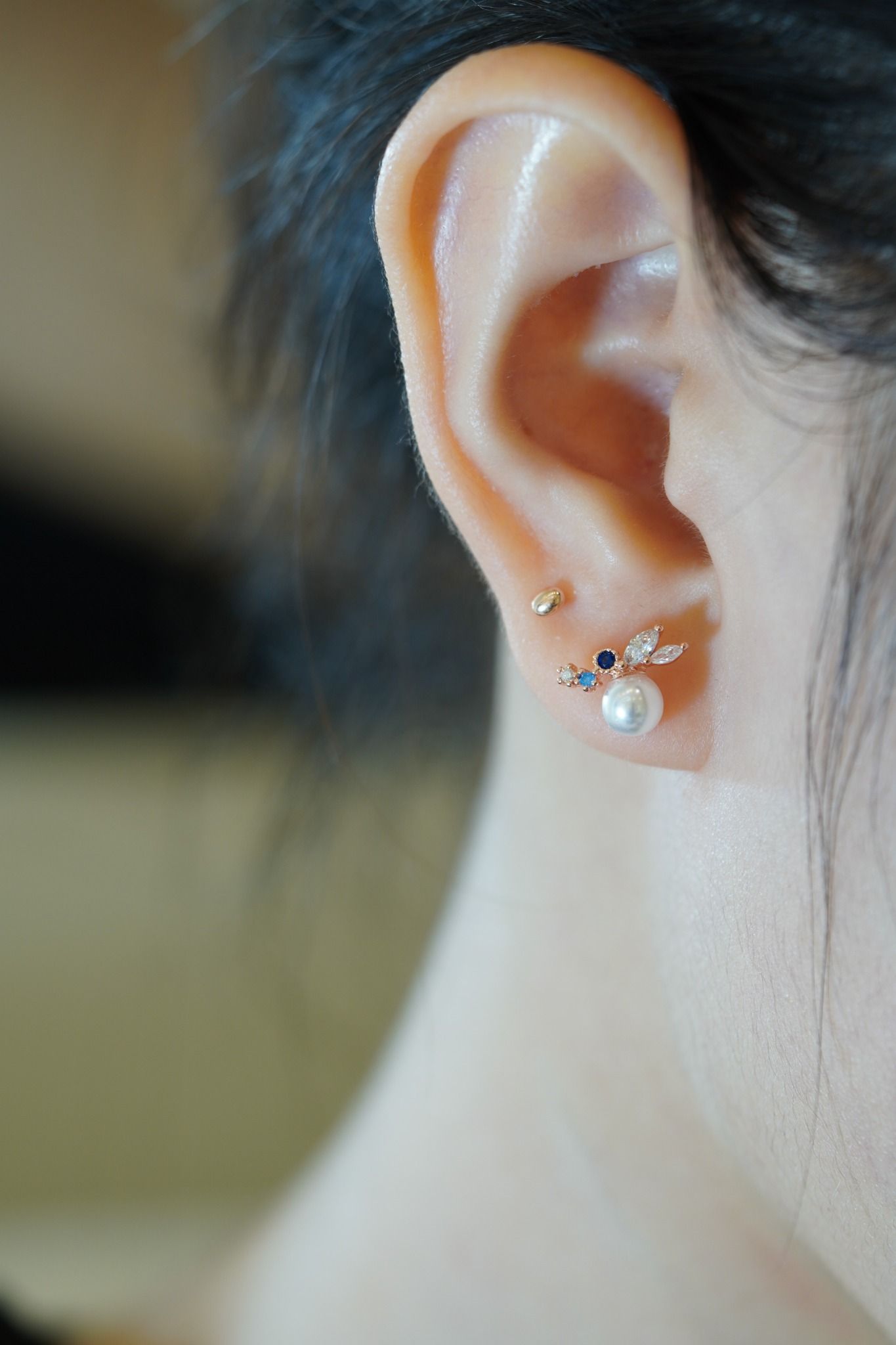 [ancafe-accessories] Hoa tai ER350K-032-VH-ĐÁ XANH