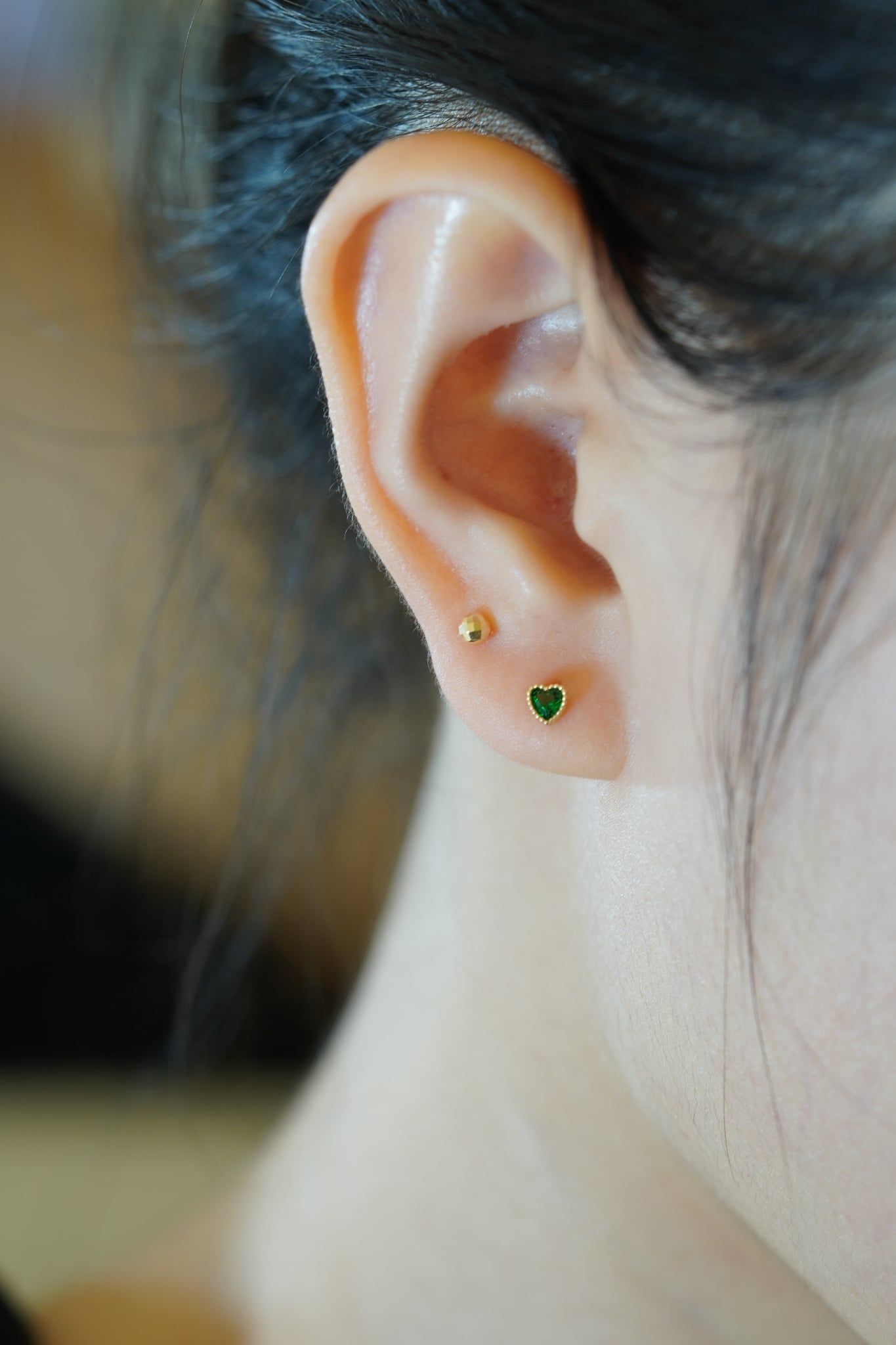 Hoa tai vàng 14k bi xước (ER-GLD-103)