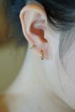Hoa tai vàng 14k hoops cutting 6mm