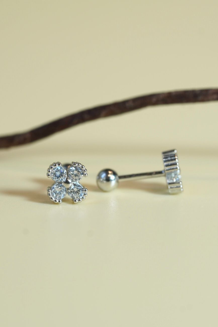 [ancafe-accessories] Hoa tai ER390K-102-BAC-ĐÁ TRẮNG