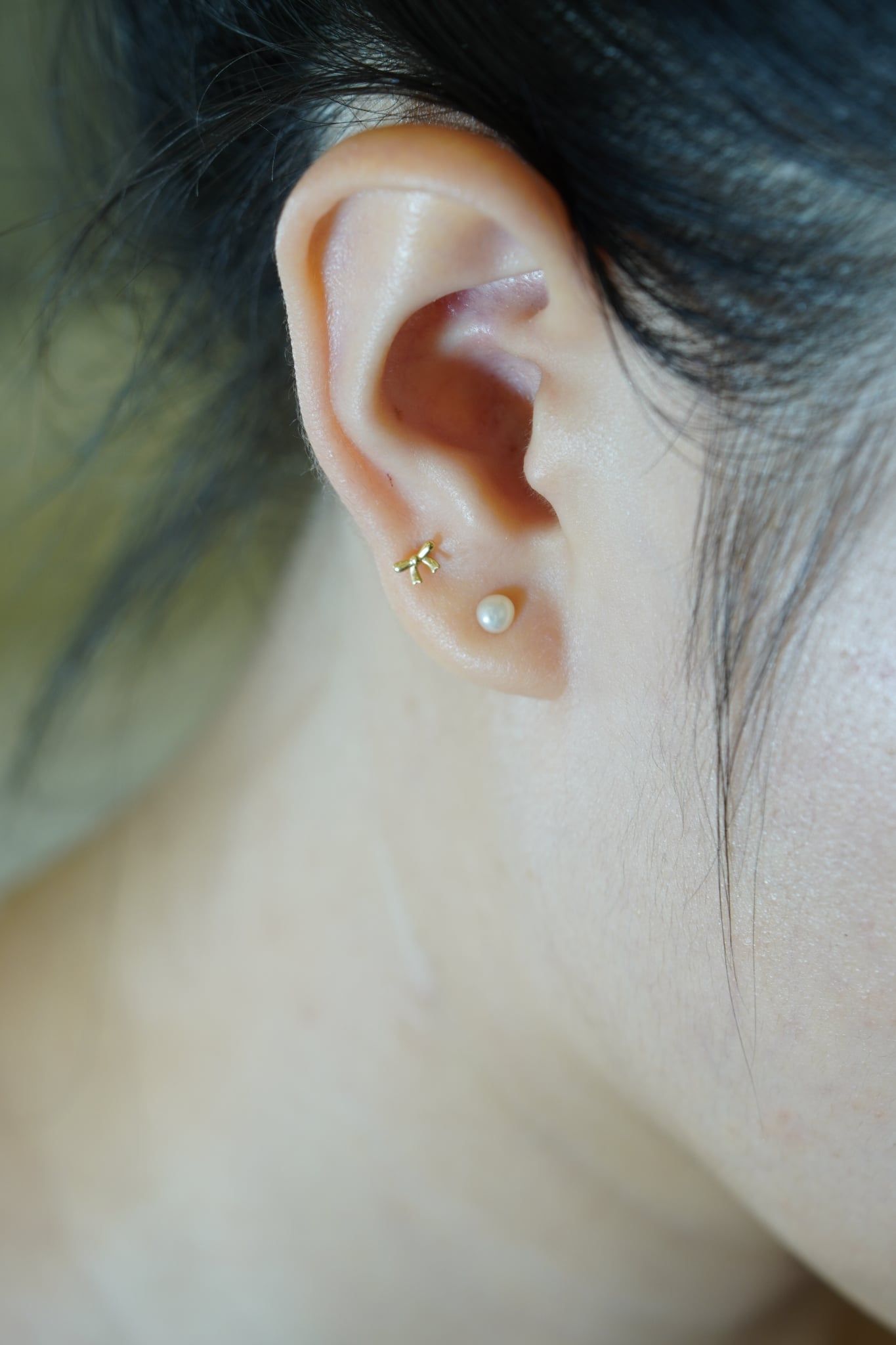 Hoa tai vàng 14k nơ (ER-GLD-108)