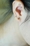 Hoa tai vàng 14k tim trơn họa tiết (ER-GLD-092)