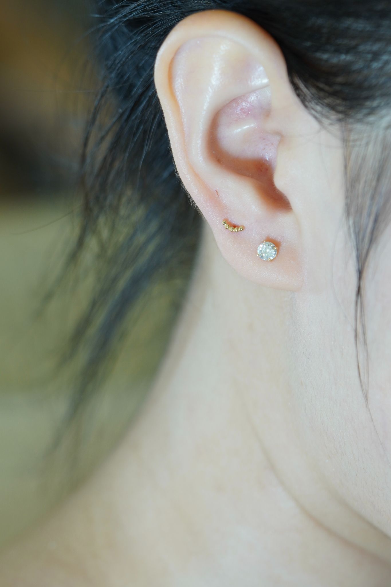 Hoa tai vàng 14k ngoặc (ER-GLD-068)