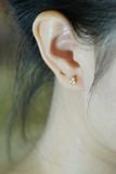 Hoa tai vàng 14k hoa 3 lá (ER-GLD-043)