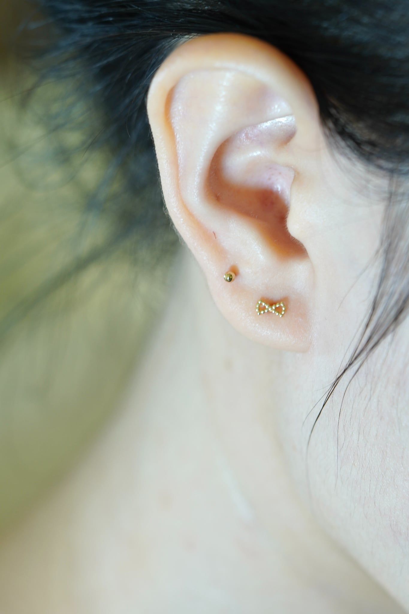 Hoa tai vàng 14k nơ (ER-GLD-037)