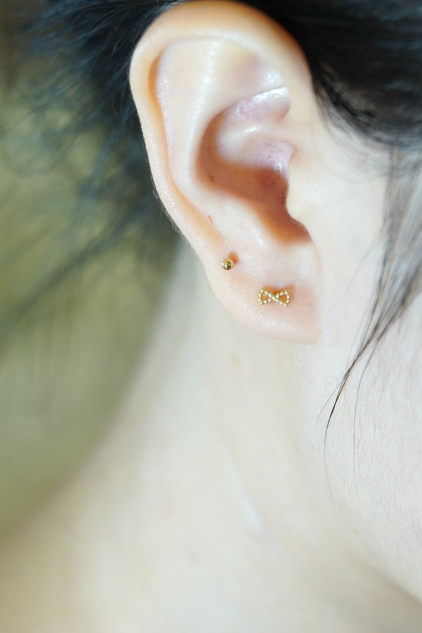 Hoa tai vàng 14k nơ (ER-GLD-037)