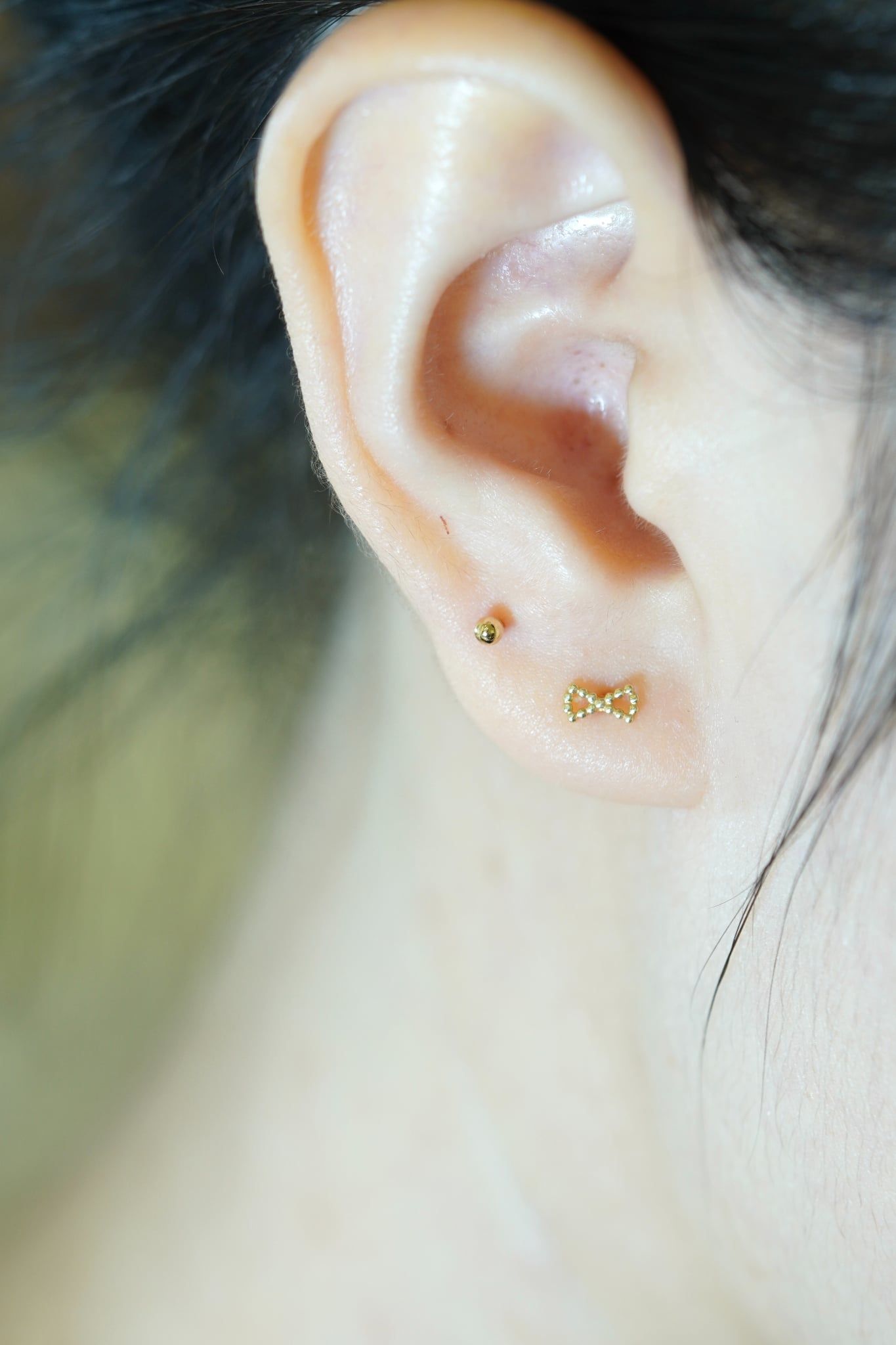 Hoa tai vàng 14k nơ (ER-GLD-037)