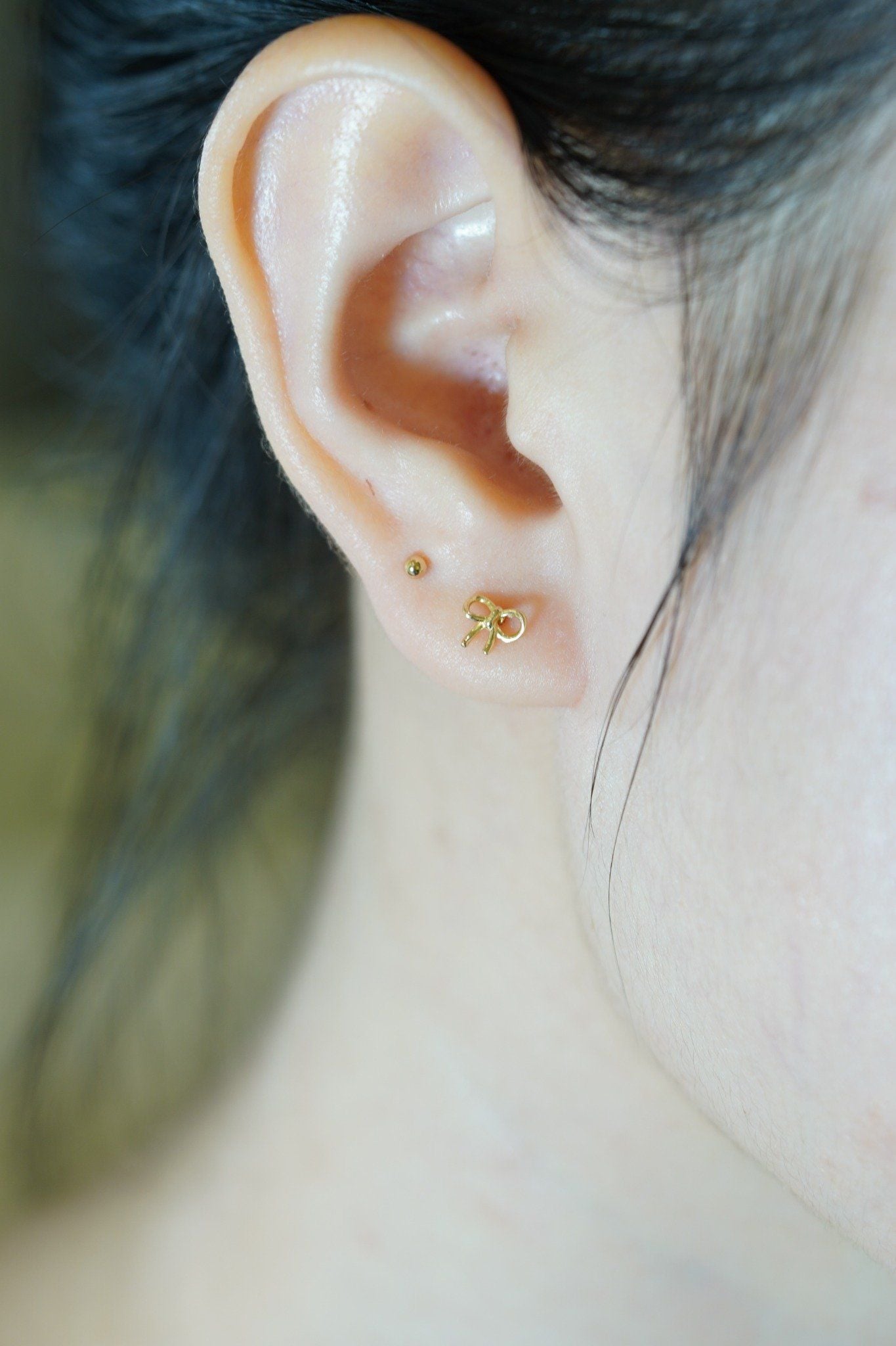 Hoa tai vàng 14K mẫu nơ