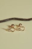 Hoa tai thỏ trơn vàng 14k (ER-GLD-096)