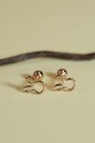 Hoa tai thỏ trơn vàng 14k (ER-GLD-096)